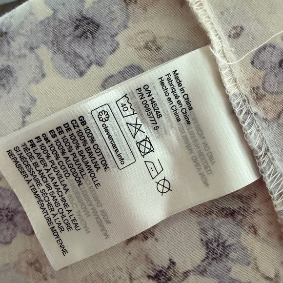 Floral Dress in Cream and Purple - Picture 9 of 10